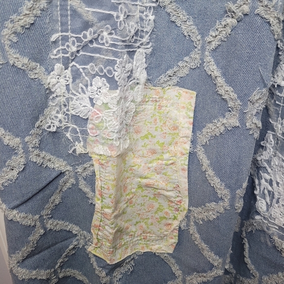 POL Denim Flared Sleeve Open Cardigan. SZ S. NWOT - Picture 11 of 12